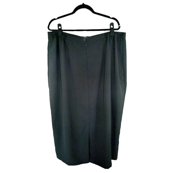 Laura Scott Black Midi Pencil Skirt With Back Zip & Elastic Waist Size 22W - Picture 5 of 8